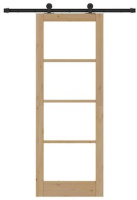 Csúszó Ajtó ORKDAL Barna 78 x 211 cm Fa és fém