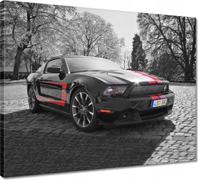 Vászonkép 50x40 Fekete Ford Mustang Usa