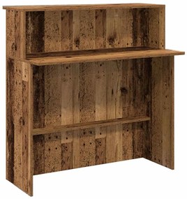 recepciós pult antik fa 200x50x103,5 cm szerelt fa