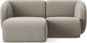 Világosbarna bársony sarokkanapé (bal oldali-heverő résszel) Lani – Makamii