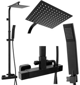 Termosztátos zuhanyszett Rea FENIX  Milan black mat
