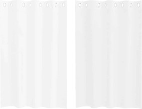 vidaXL Voile Függöny függönyökkel 2 pcs Fehér 140 x 140 cm Poliészter