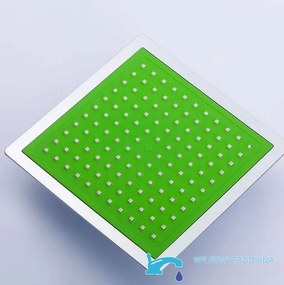 Zuhanypanel EYN PT86722 falba süllyesztett kivitelben, kétféle vízsugárral, zöld színben