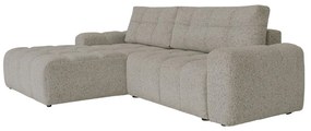 Világosbarna kinyitható tárolóhelyes moduláris sarokkanapé (bal oldali) Lulu – Miuform