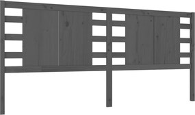 vidaXL szürke tömör fenyőfa fejtámla 126 x 4 x 100 cm