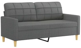 vidaXL kétszemélyes sötétszürke szövetkanapé 140 cm