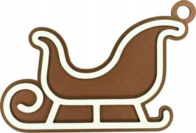 Dekoratív karácsonyi szán alakú medál a karácsonyfára