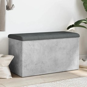 betonszürke szerelt fa tárolópad 82 x 42 x 45 cm