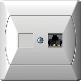 Ospel Akcent Számítógép Aljzat Egyszeres Kat. 5e Fehér GPK-1A/K/00