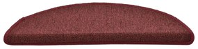 15 db lépcsőszőnyeg 56 x 17 x 3 cm bordó félkör alakú