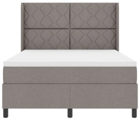 Boxspring Ágy Matraccal és LED-del Bézs 140x190 cm Szövet
