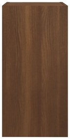 2 db barna tölgyszínű szerelt fa TV-szekrény 30,5 x 30 x 60 cm