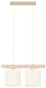 Brilagi - Csillár zsinóron FOREST 2xE27/15W/230V fenyő/barna/krémes