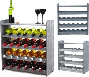 Bortartó állvány polccal fa bortartó állvány palacktartó állvány 24cipő Dekor