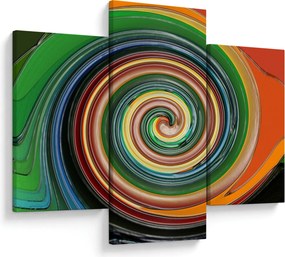 Absztrakt kép - színes spirál (90x60 cm)