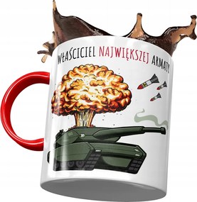 Bögre Piros Vicces Legnagyobb Ágyú Ajándék Nyomtatott Fotóval