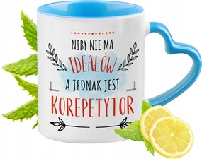 Korrepetitornak Kék Bögre Szív alakú Füllel Ajándék