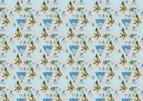 Fotótapéta flizelina Trópusi tengerpart Geometrikus absztrakt 254x184 +ragasztó