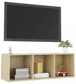 sonoma tölgy színű szerelt fa TV-szekrény 107 x 35 x 37 cm