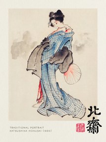 Festmény reprodukció Traditional Portrait - Katsushika Hokusai, (30 x 40 cm)