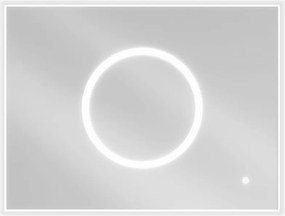 Mexen Koga 80 x 60 cm-es, LED 6000K, páramentesíthető fürdőszobai tükör - 9821-080-060-611-00