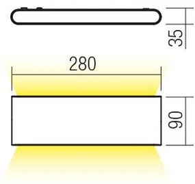 Redo 90451 - LED kültéri fali lámpatest KLIPPE LED/24W/230V 3000K IP54 fehér