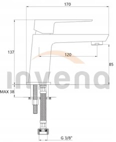 Invena Paros, mosogató csaptelep, króm, BU-09-001-A