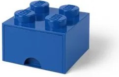 Tárolódoboz, fiókos, LEGO Brick, kék (L40051731)