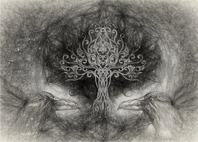 Kép - Az élet fája (üvegen) (70x50 cm)