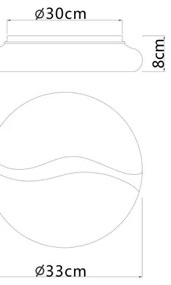 Globo 41790-18 - LETICIA LED mennyezeti lámpa 24W, 33 cm átm.