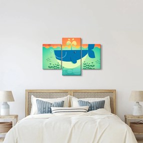 Kép - boldog bálna (90x60 cm)