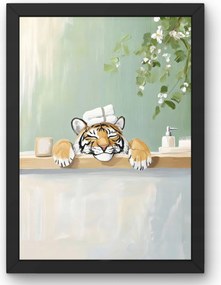 Poszter Tigris Pihenés a fürdőszobában 50x70 cm