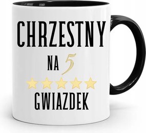 Keresztelői Bögre Fekete Ajándék fényképes nyomattal