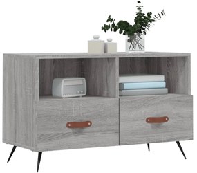 szürke sonoma színű szerelt fa TV-szekrény 80x36x50 cm