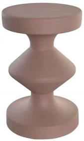JOY design fém lerakóasztal - rózsaszín/beige