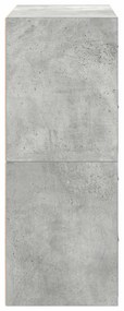 szekrények 2 fiókkal 2 db betonszürke 60x31x40 cm gépelt fa