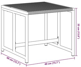 4 db fekete polyrattan kerti ülőke