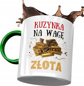 Zöld Bögre Unokatestvérnek Születésnapra Ajándék Nyomtatott Fotóval