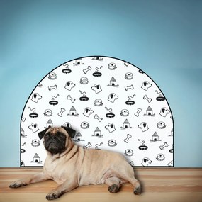 PIPPER. Védő textil falmatrica – Ív – Nyakörvek Méret: 83x60cm, Indíték: név nélkül