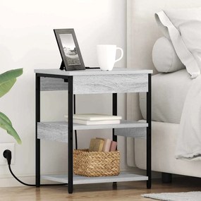 Éjjeli Szekrények 2 pcs Szürke sonoma 41 x 31 x 51 cm Faanyag