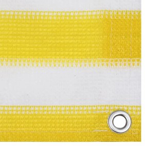 sárga-fehér HDPE erkélytakaró 120 x 500 cm