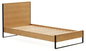 Natúr színű egyszemélyes ágy ágyráccsal 90x190 cm Taiana – Kave Home