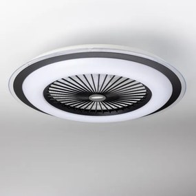Brilagi - LED Dimmelhető lámpa ventilátorral RONDA LED/48W/230V fekete + távirányító