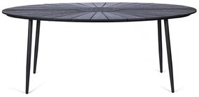 Marienlist fekete kerti asztal artwood asztallappal, 190 x 115 cm - Bonami Selection