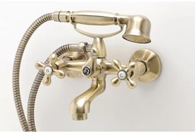 FERRO - ANTICA fürdőkád szett csapteleppel, bronz