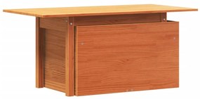 viaszbarna tömör fenyőfa kerti asztal 100 x 50 x 75 cm