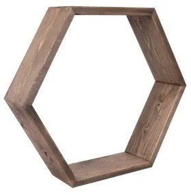 KÉSZLET 3x Fali polc fenyő barna