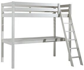 Fehér magasított borovi fenyő gyerekágy 140x200 cm PINO – Vipack