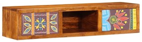 tömör akácfa többszínű TV-szekrény 100x30x22
