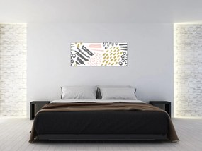 Kép - Absztrakt stroke-ok (120x50 cm)